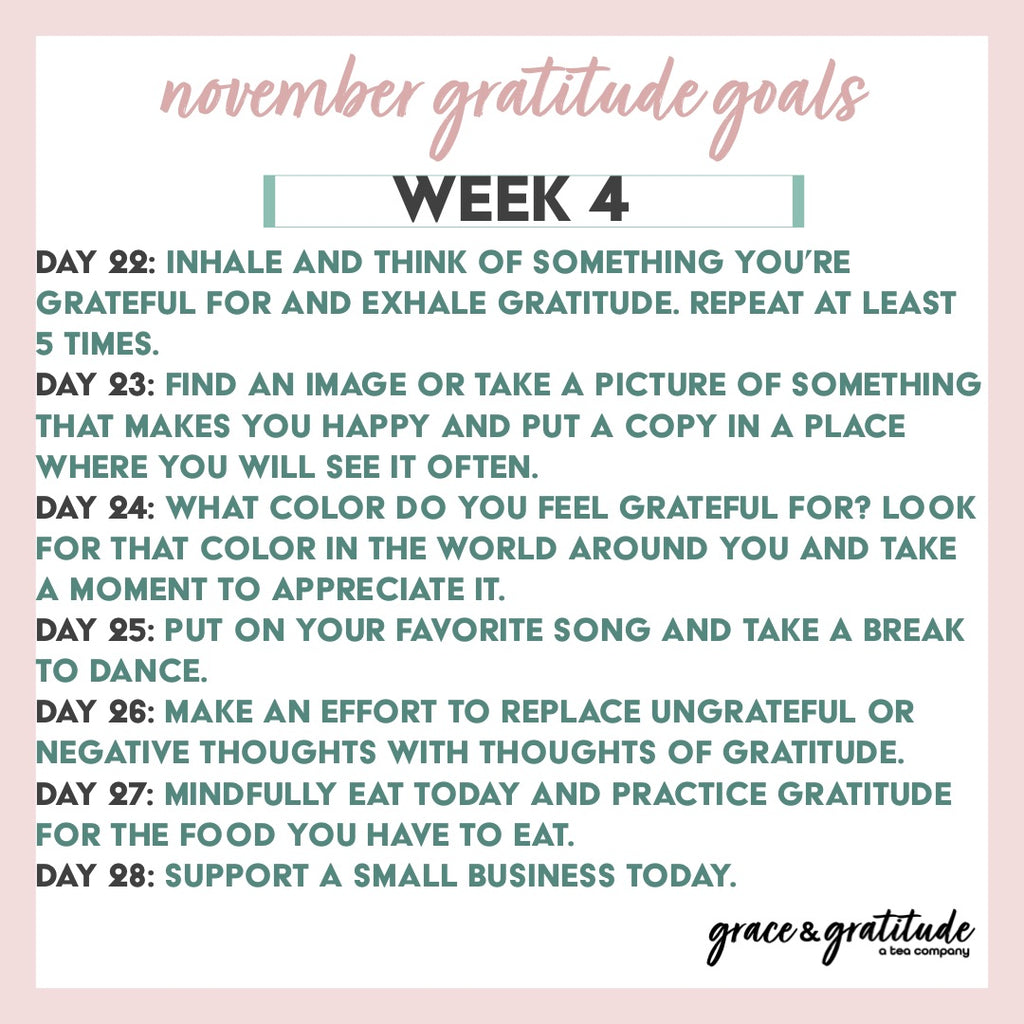 Week 4: Gratitude Goals